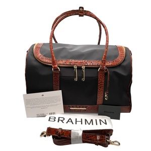 BRAHMIN Pet Carrier Pecan Melbourne Trimmed